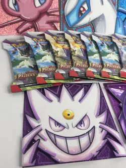 Lot of 8 Pokemon TCG - Paldea Evolved Sealed Sleeved Booster Packs + BONUS ART - Image 5