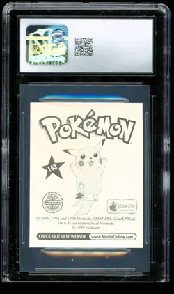 1998 Pokemon Merlin Topps Sticker #143 ~ Snorlax ~ CGC 7 NM - Image 2