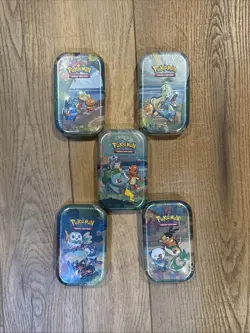 2021 Pokemon Celebrations 25th Anniversary 5 Sealed Mini Tin Set - New - Image 1