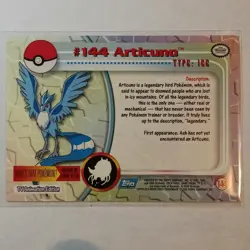 Mint 2000 Topps Pokemon TV Animation Edition Series 3 Non Holo #144 Articuno - Image 2