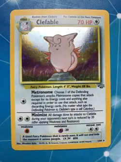 Pokemon TCG Clefable Jungle 1/64 Holo WIZARDS WOTC Jungle Set Near Mint -Vintage - Image 1