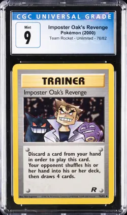 2000 POKEMON ROCKET #76 IMPOSTER OAK'S REVENGE CGC 9 - Image 1