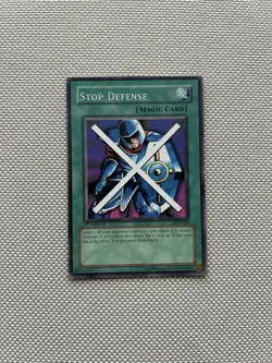 Yu-Gi-Oh! TCG: Stop Defense LOB-095, 1st Edition, Rare, Legend of Blue Eyes, NM - Image 1