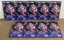 Lot Of 9 NEW One Piece TCG: The Azure Sea's Seven Sleeved Booster OP-14 English - Image 1