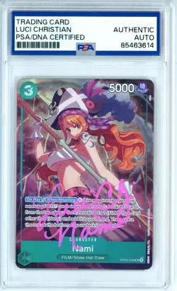 PSA Signed Luci Christian Nami One Piece CCG (Best Selection Vol. 1) OP02-036 - Image 1