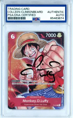 PSA Authentic Signed Colleen Clinkenbeard One Piece Monkey.D.Luffy (P-001) - Image 1