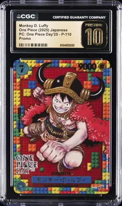2025 ONE PIECE JPN PC: ONE PIECE DAY '25 - PROMO MONKEY D LUFFY CGC 10 PRISTINE - Image 1