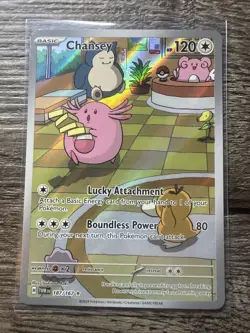 Pokemon TCG Chansey Illustration Twilight Masquerade Card 187/167 NM/M Condition - Image 1