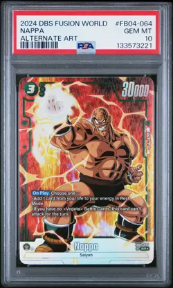 2024 DRAGON BALL SUPER CARD GAME FUSION WORLD ULTRA LIMIT #FB04-064 NAPPA PSA 10 - Image 1