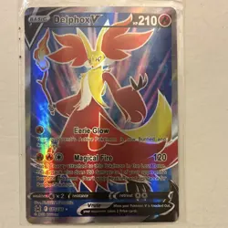 Pokemon TCG Delphox V Holo Rare Card 173/196 2022 English Standard - Image 1