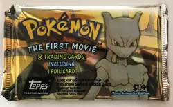 Topps Pokemon The First Movie Black Label Factory Sealed 8 Card Pack - TCCCX - Image 1