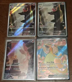 Pokemon 151 Lot Of 4 Full Art Cards Charizard & Evolutions - Image 1