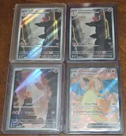 Pokemon 151 Lot Of 4 Full Art Cards Charizard & Evolutions - Image 2