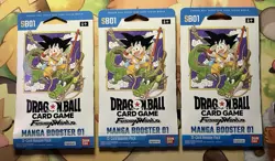 3 Dragon Ball Fusion World Card Game Manga Booster SB01 Booster Packs (English) - Image 1