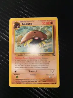 Pokemon Card Kabuto Gold W Stamp WOTC Promo, Fossil, 50/62 - Image 1