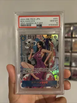 PSA 10 Boa Hancock (051) (Parallel) (Manga) OP07-051 One Piece Card Japanese - Image 1