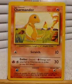Vintage Pokemon Cards 2 Base Unlimited Charmeleon & 1 Base Unlimited Charmander - Image 2