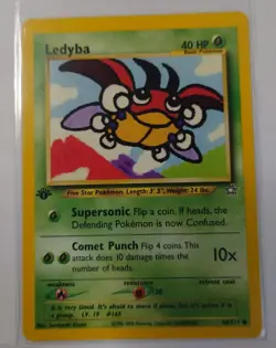 Pokemon Chinchou, Lanturn, Ledyba, Ledian 1st edition cards - Neo Genesis - VG - Image 2