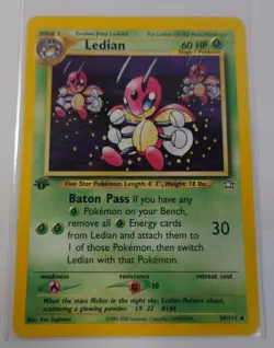 Pokemon Chinchou, Lanturn, Ledyba, Ledian 1st edition cards - Neo Genesis - VG - Image 4