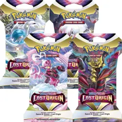 Lost Origin Sealed Sleeved Pokemon Booster Card Art Set - 4 Total Packs - Image 1