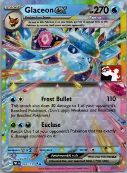 Glaceon ex - Holo Double Rare Prize Pack Series Cards 026/131 NM - Image 1