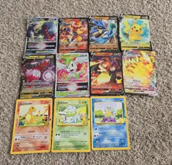 Pokemon Holo JUMBO Card Lot: Pikachu V, VMAX, Lance's Charizard V, And More!! - Image 1