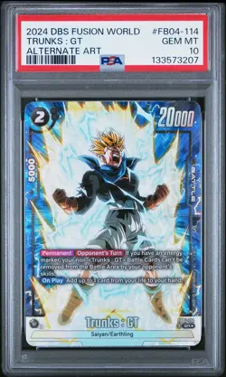 2024 DRAGON BALL SUPER CARD GAME FUSION WORLD ULTRA LIMIT TRUNKS : GT PSA 10 - Image 1