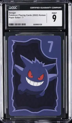 2022 POKEMON PLAYING CARDS KOREAN #7 PAPER SAFARI CGC 9 - Image 1