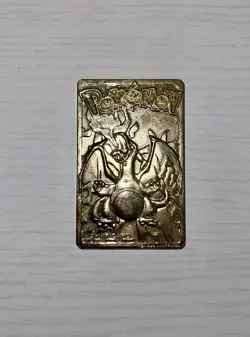 1999 NINTENDO CHARIZARD LIMITED EDITION 23K GOLD PLATED TRADING CARD Collectors - Image 1