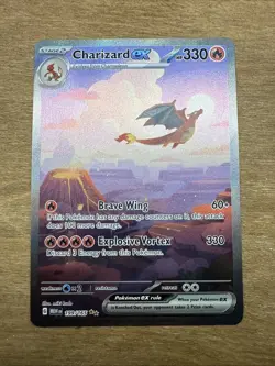Pokemon Charizard EX Holo TCG Card 199/165 Scarlet & Violet 151 Series - Image 1