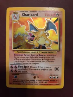 Pokemon TCG Charizard Base Set Holo Rare Card 4/102 - Image 1