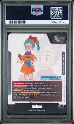 2025 DRAGON BALL SUPER CARD GAME FUSION WORLD MANGA BOOSTER 01 BULMA PSA 10 - Image 2