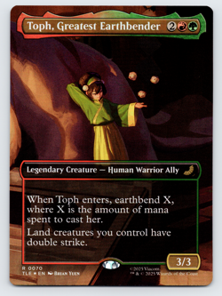 Avatar Toph, Greatest Earthbender FOIL Borderless R 70 MTG Scene Card - Image 1
