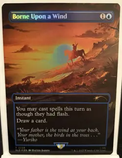 🌟 Borne Upon a Wind Ghost of Tsushima FOIL PlayStation 🎮 Secret Lair MTG 🌟 - Image 1