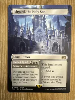 Ishgard, the Holy See // Faith & Grief - Borderless Final Fantasy MTG - Image 1