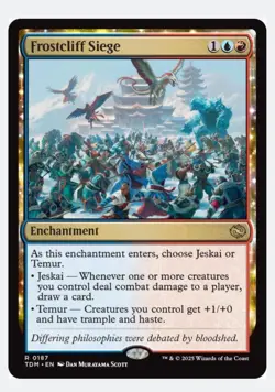 Frostcliff Siege | MTG TDM | EDH Commander Jeskai Temur Draw | Rare | NEW NM - Image 1
