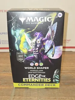 New & Sealed! Magic The Gathering Edge of Eternities Commander Deck World Shaper - Image 1
