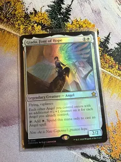 1x MTG Magic the Gathering Giada, Font of Hope (141/789) Foundations MINT FOIL - Image 3