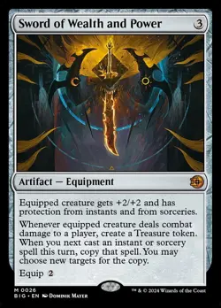 MTG x1 Sword of Wealth and Power - The Big Score - Near Mint - Image 1