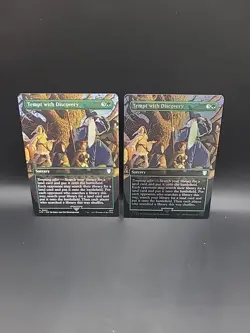 1x FOIL & REGULAR BORDERLESS TEMPT WITH DISCOVERY - Lord of the Rings - MTG - Image 1