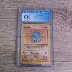 Rhyhorn 1st Ed. Pokemon Jungle CGC 8.5 1999 - Image 1