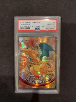 PSA 8 Chrome Spectra Charizard Topps Pokemon T.V. - Image 1