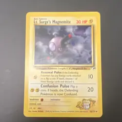 Pokemon Lt. Surge's Magnemite 50/132 Gym Heroes English Regular 30HP Uncommon - Image 1