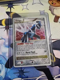 2008 POKEMON DIAMOND & PEARL BLACK STAR PROMO DP17 DIALGA LV.X-HOLO LP See Pics - Image 1