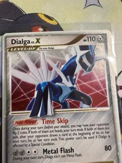 2008 POKEMON DIAMOND & PEARL BLACK STAR PROMO DP17 DIALGA LV.X-HOLO LP See Pics - Image 4