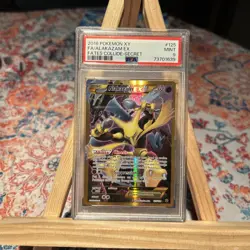 PSA 9 ALAKAZAM EX 2016 POKEMON XY Fates Collide #125 FA Secret Rare 125/124 MINT - Image 1