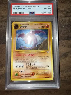 Pokemon Neo Revelation TCG Aerodactyl No.142 Holo Rare Japanese PSA 8 NM-MT - Image 3