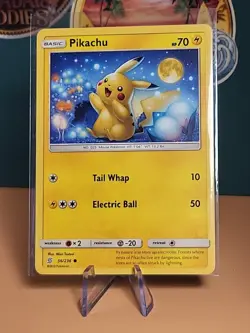 Pokemon TCG Pikachu 56/236 SM Unified Minds Regular Common Moon NM - Image 1