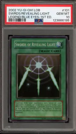 Yu-Gi-Oh! Swords Revealing Light Legend of Blue Eyes 1st Ed LOB-101 WAVY PSA 10 - Image 1