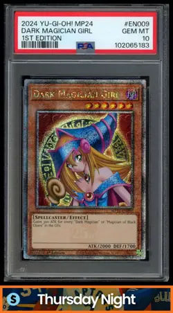 2024 YU-GI-OH! MP24 EN009: DUELING MIRRORS 1ST EDITION DARK MAGICIAN GIRL PSA 10 - Image 1
